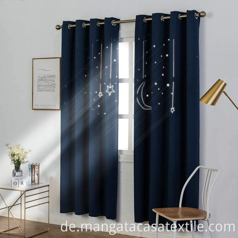 cutout curtain navy